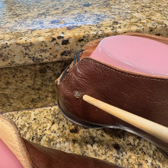 Cydwoq “Skate” Brown Leather Handmade Heels Shoes Sz 38 US 8 Low Heel Casual - Picture 4 of 14